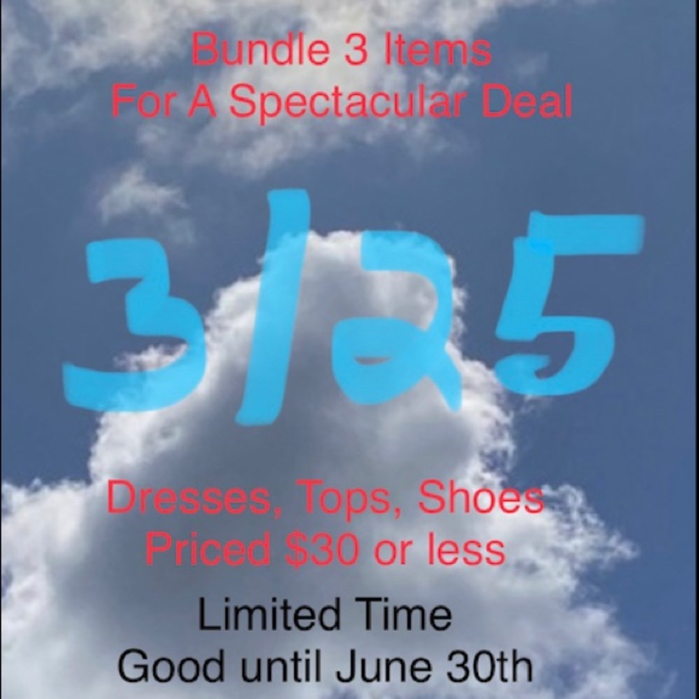 Special pricing 3/$25 Limited Time Deal
